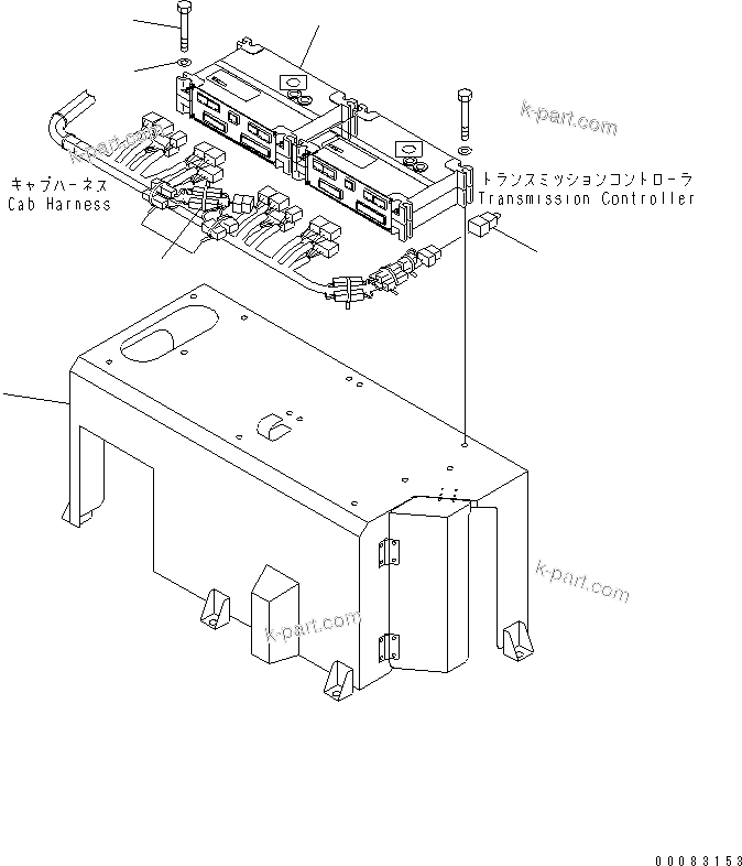 Komatsu parts book diagram for HM400-1L S/N A10001-UP: BRAKE CONTROLLER