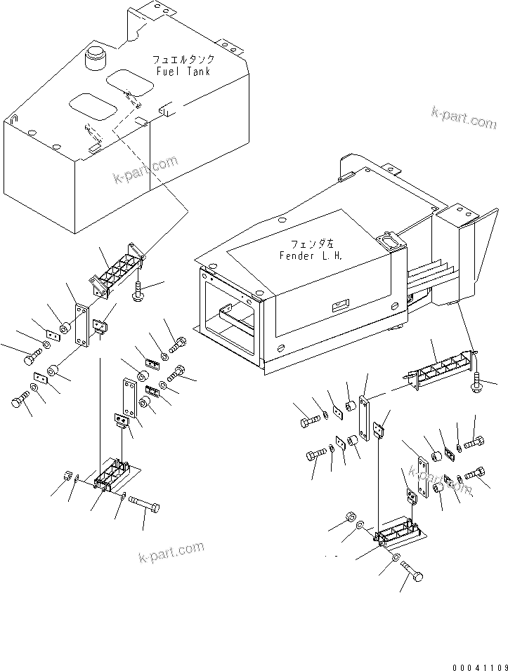 Komatsu parts book diagram for HM400-1L S/N A10001-UP: STEPS