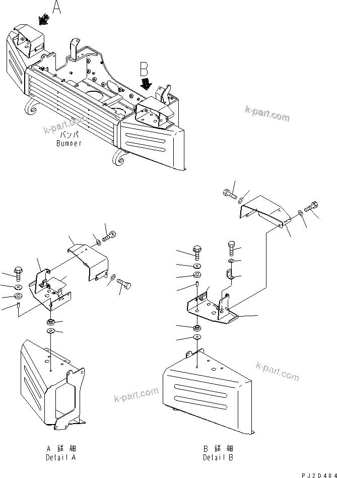 Komatsu parts book diagram for HM400-1L S/N A10001-UP: HEAD LAMP BRACKET AND MOUNTING PARTS