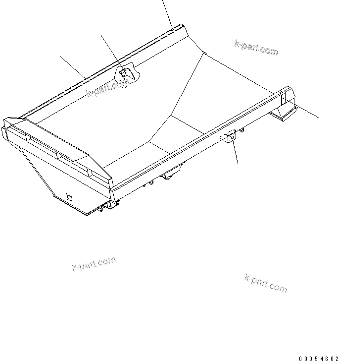 Komatsu parts book diagram for HM400-1L S/N A10001-UP: BODY (FOR NEW TAIL GATE)