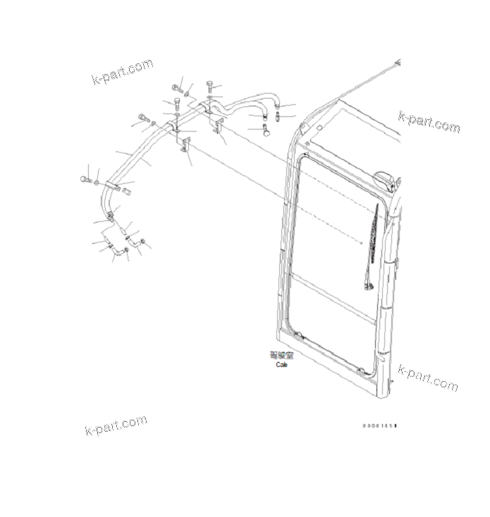 Komatsu parts book diagram for PC57-7 S/N DJB10001-up: AIR CONDITIONER (AIR CONDITIONER PIPING,  2/2)