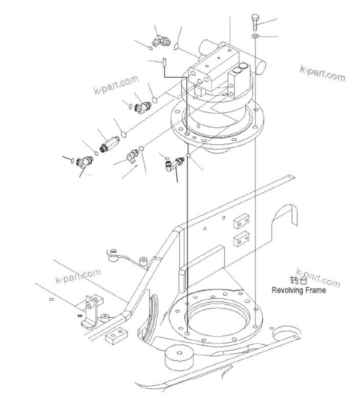 Komatsu parts book diagram for PC57-7 S/N DJB10001-up: SWING MACHINERY AND RELATED PARTS