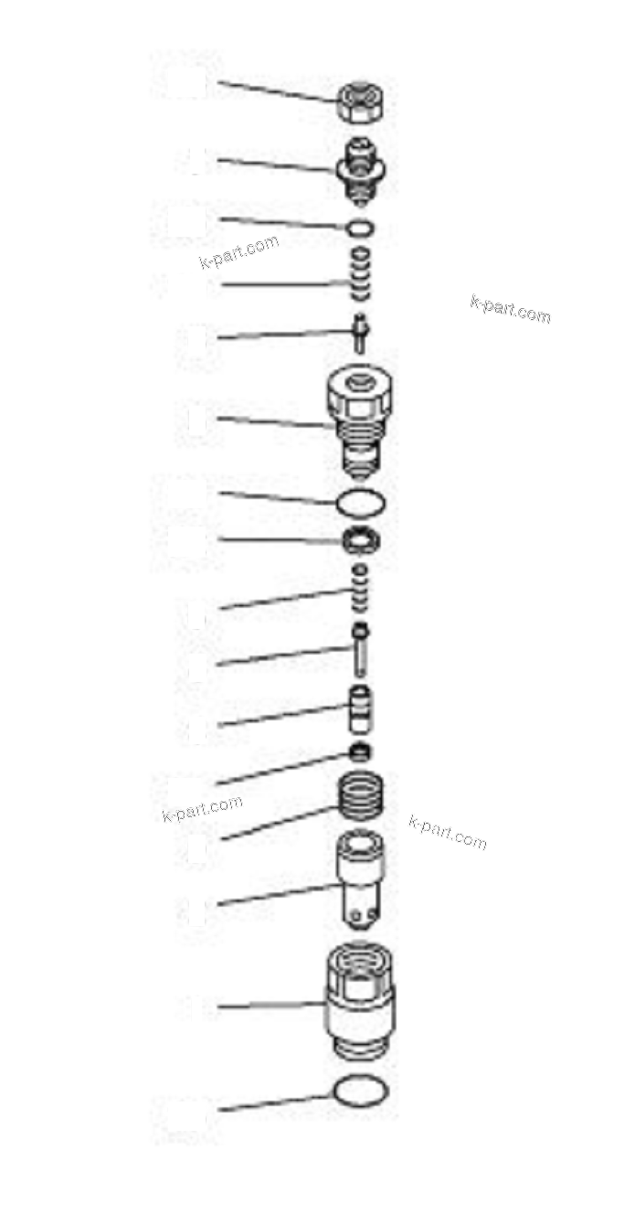 Komatsu parts book diagram for PC60-8 S/N DJA20001-up: SAFETY VALVE (FOR ATTACHMENT)