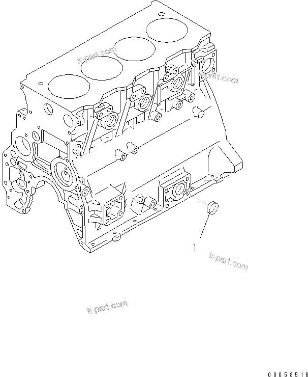 Komatsu parts book diagram for SAA4D95LE-5N-W S/N 517769-up: CYLINDER BLOCK BLIND PLUG