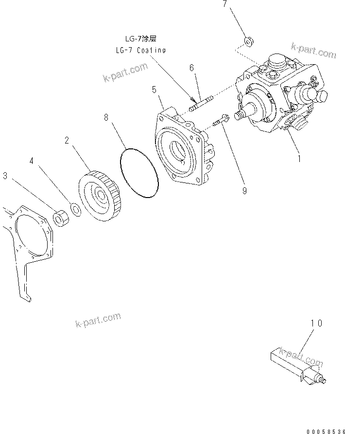 Komatsu parts book diagram for SAA4D95LE-5N-W S/N 517769-up: FUEL SUPPLY PUMP