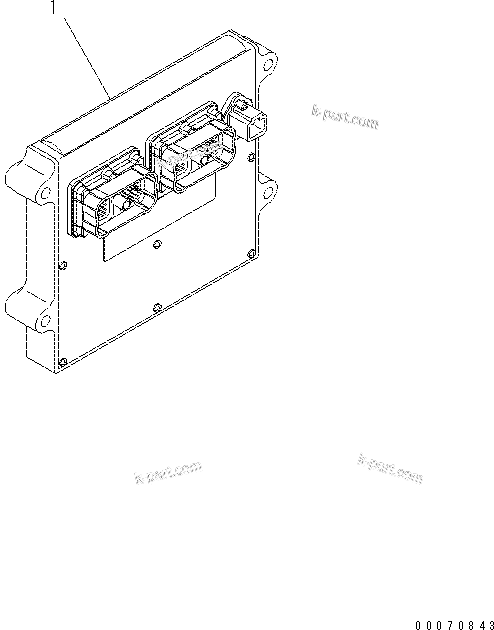 Komatsu parts book diagram for SAA4D95LE-5N-W S/N 517769-up: ENGINE CONTROLLER (CHASSIS MOUNT)