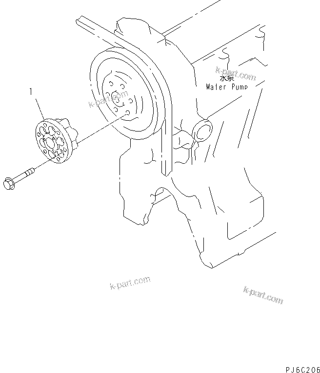 Komatsu parts book diagram for SAA4D95LE-5N-W S/N 517769-up: FAN SPACER