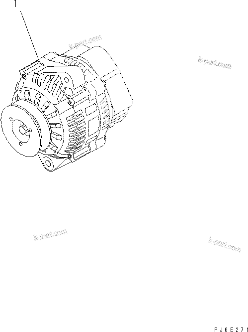 Komatsu parts book diagram for SAA4D95LE-5N-W S/N 517769-up: ALTERNATOR (35A)