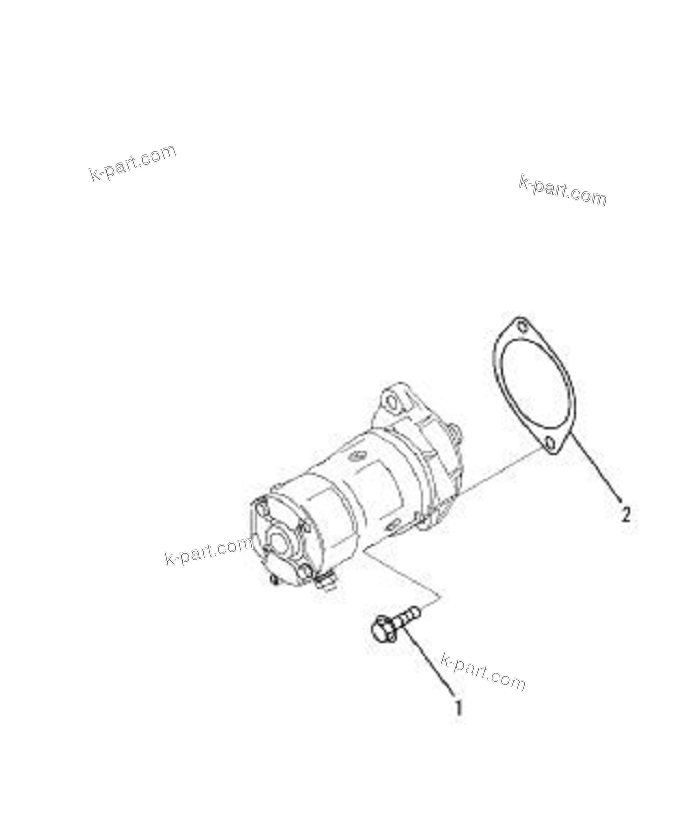 Komatsu parts book diagram for SAA4D95LE-5N-W S/N 517769-up: STARTING MOTOR MOUNTING (4.5KW)