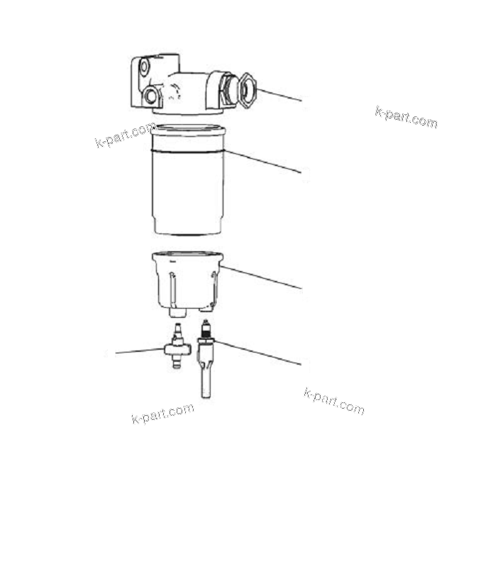 Komatsu parts book diagram for SAA4D95LE-5N-W S/N 517769-up: FUEL PRE-FILTER
