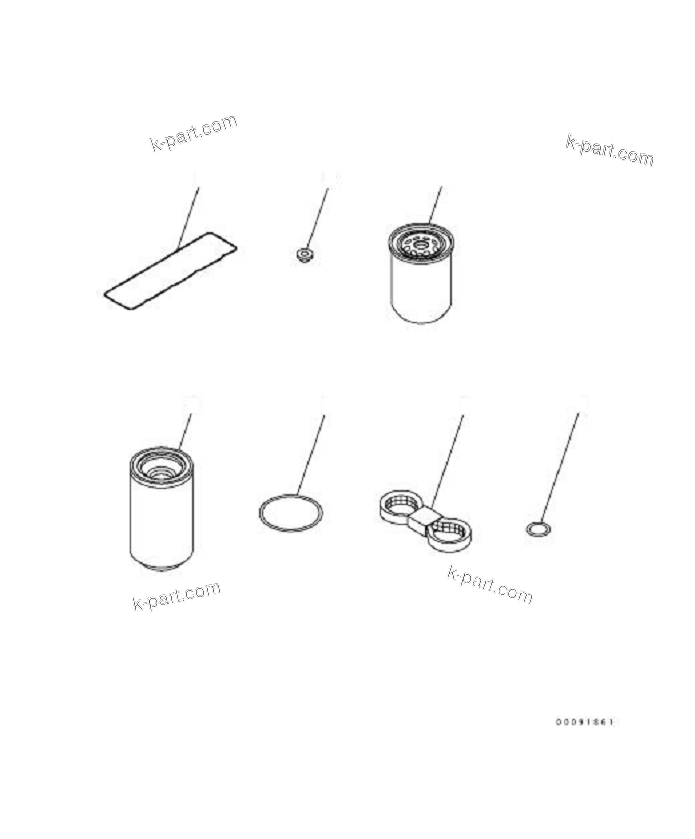 Komatsu parts book diagram for SAA4D95LE-5N-W S/N 517769-up: FUEL PRE-FILTER