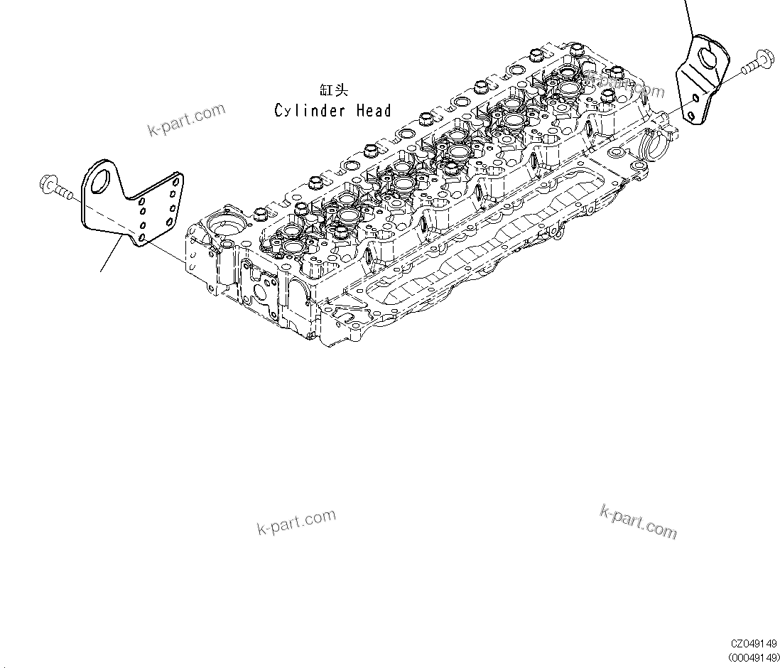 Komatsu parts book diagram for SAA6D107E-1L S/N 26580638-up: LIFTING ARRANGEMENT