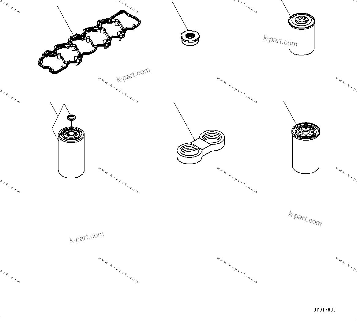 Komatsu parts book diagram for SAA6D107E-1L S/N 26580638-up: SPARE PARTS