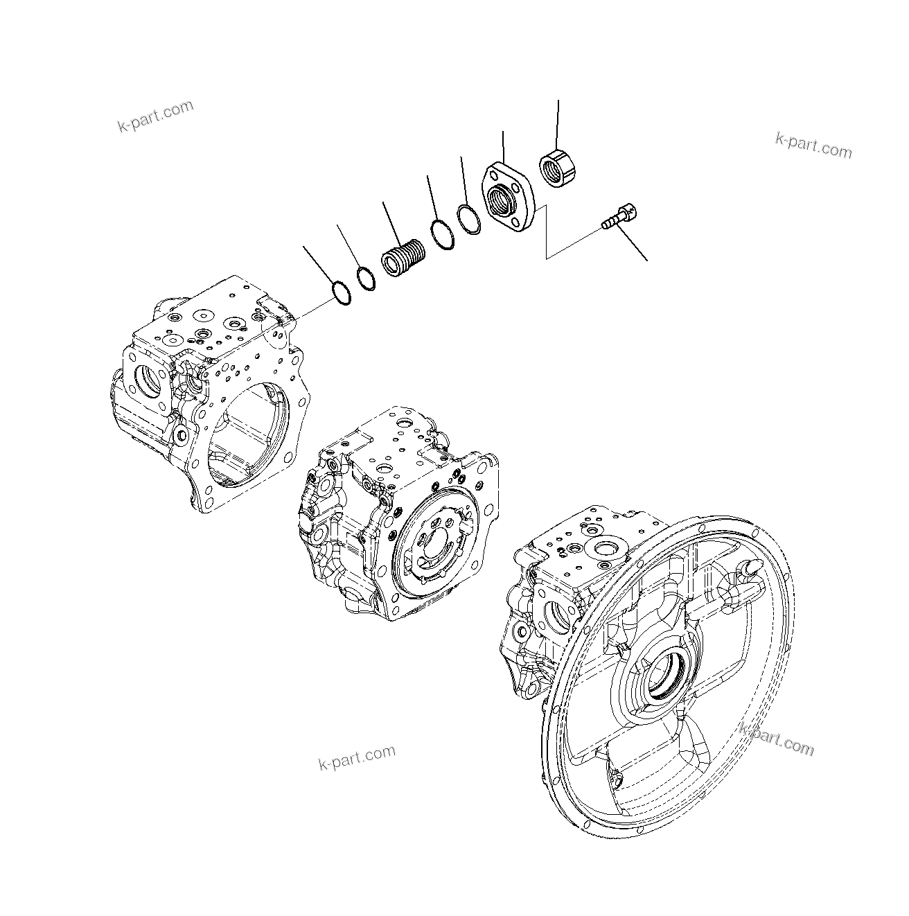 Komatsu parts book diagram for PC300-8M0 S/N J40001-UP: PISTON PUMP (INNER PARTS 9/12)