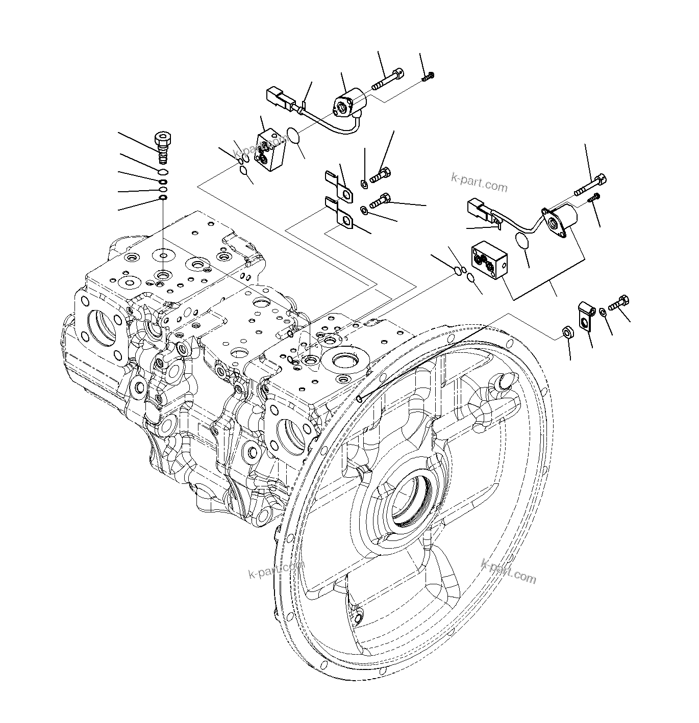 Komatsu parts book diagram for PC300-8M0 S/N J40001-UP: PISTON PUMP (INNER PARTS 12/12)
