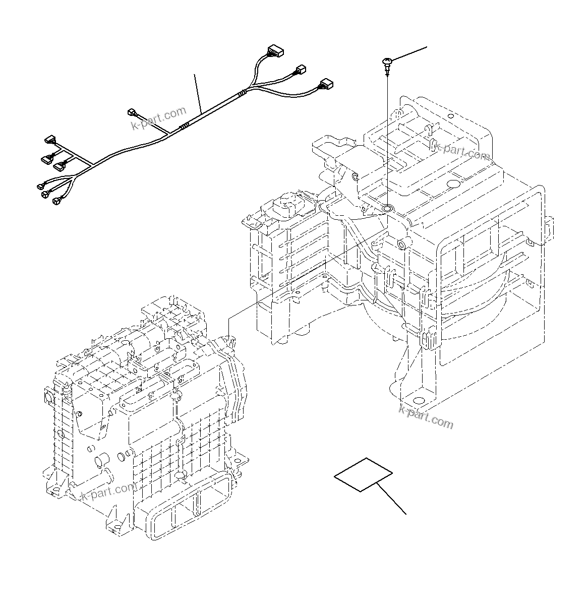 Komatsu parts book diagram for PC300-8M0 S/N J40001-UP: CAB (INNER PARTS, AC UNIT) (2/2)