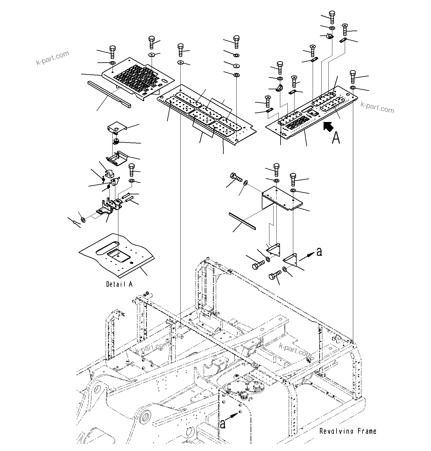 Komatsu parts book diagram for PC300-8M0 S/N J40001-UP: MACHINE CAB COVER