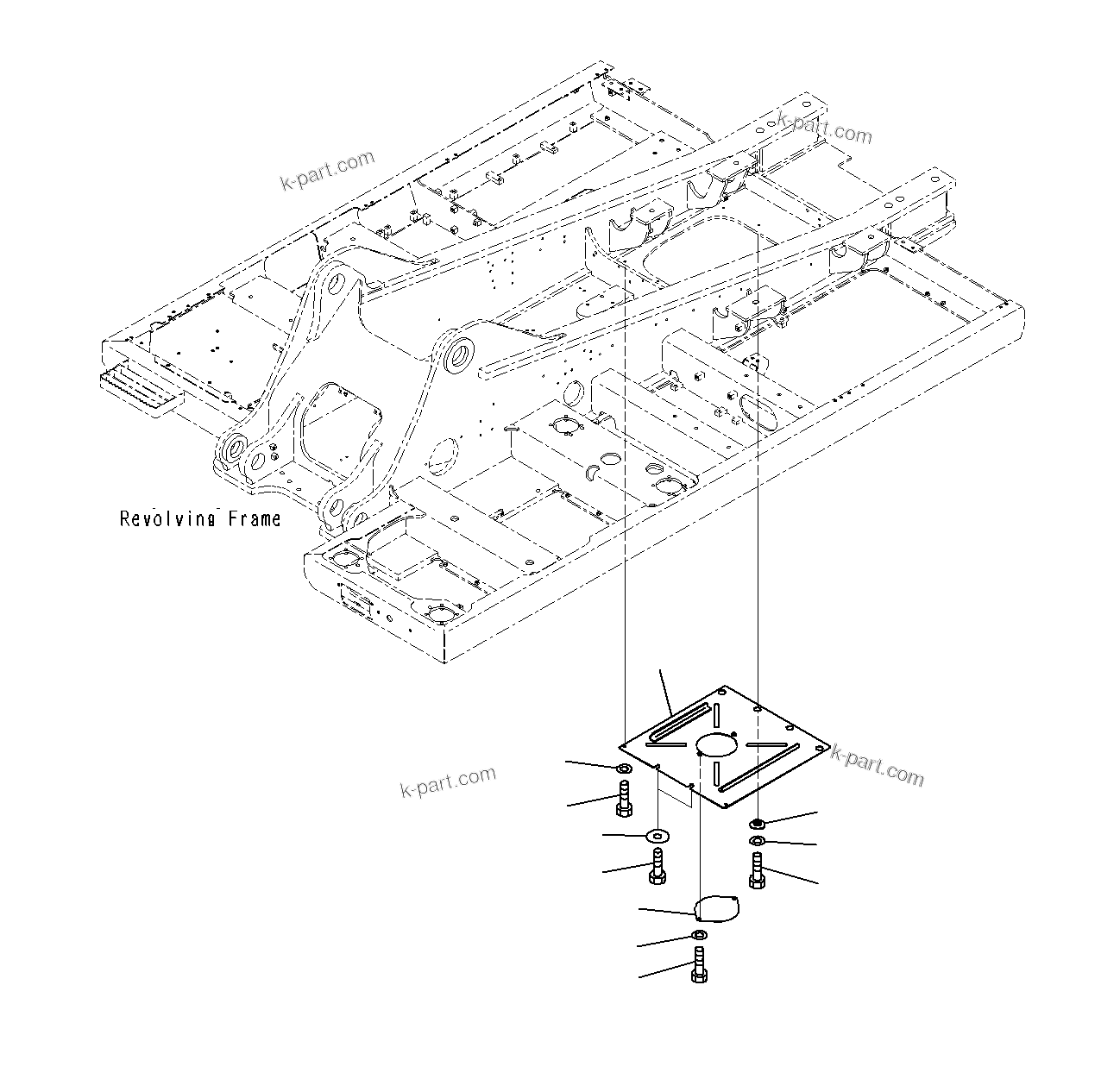 Komatsu parts book diagram for PC300-8M0 S/N J40001-UP: UNDER COVER, FOR FUEL REFILL PUMP (2/3)(OPTION)