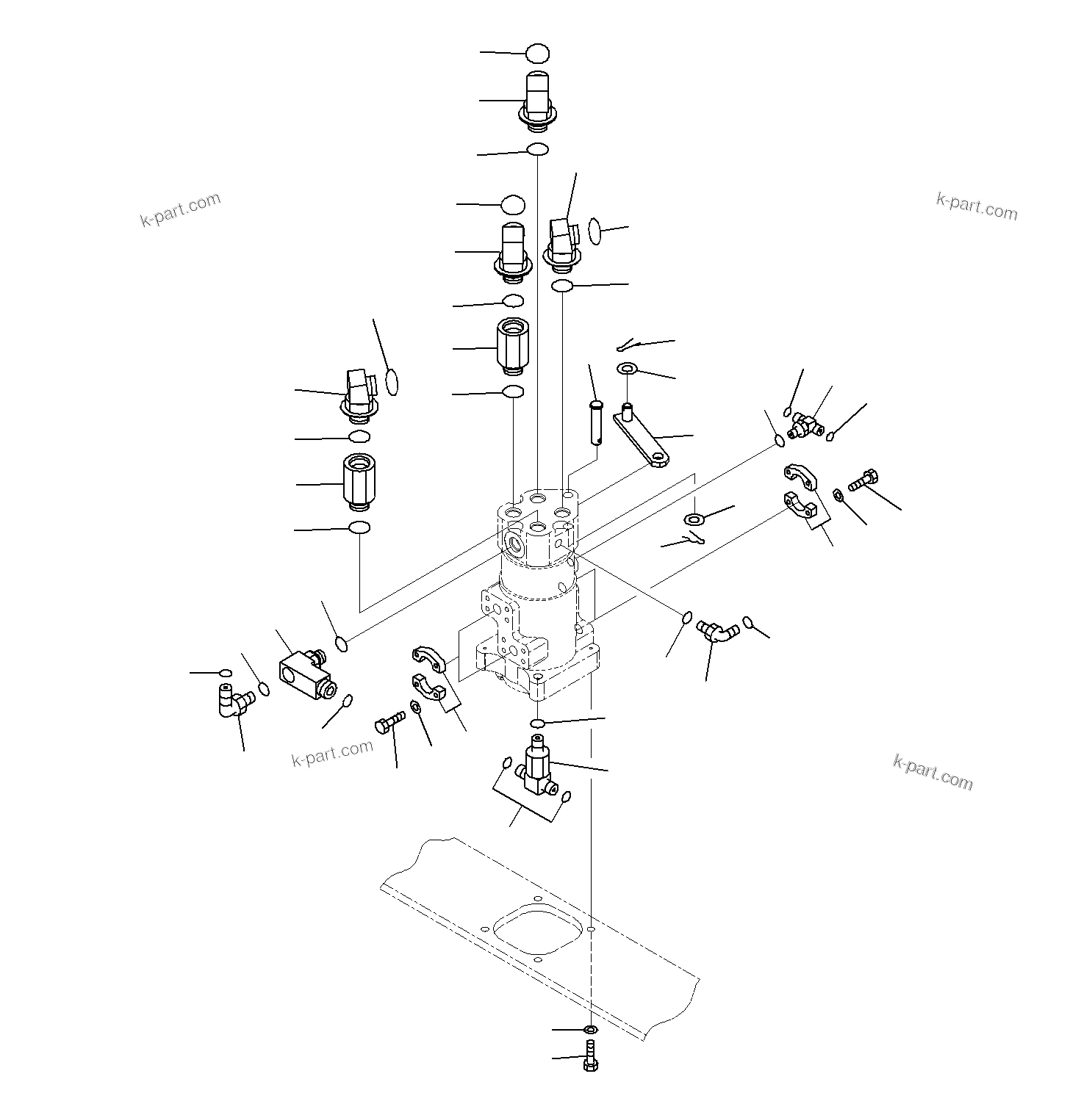 Komatsu parts book diagram for PC300-8M0 S/N J40001-UP: SWIVEL JOINT, (2/2)
