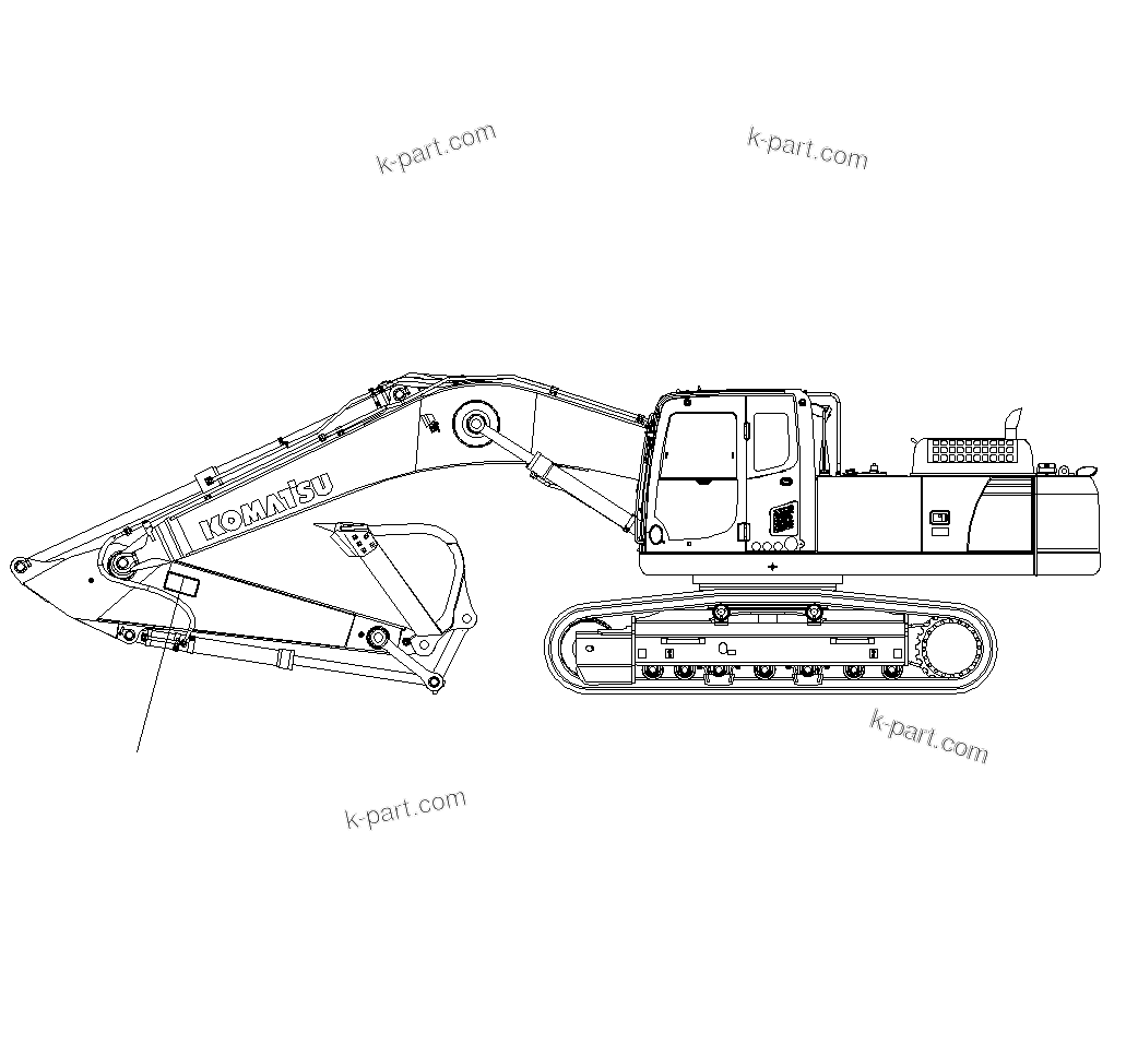 Komatsu parts book diagram for PC300-8M0 S/N J40001-UP: DECAL ARM