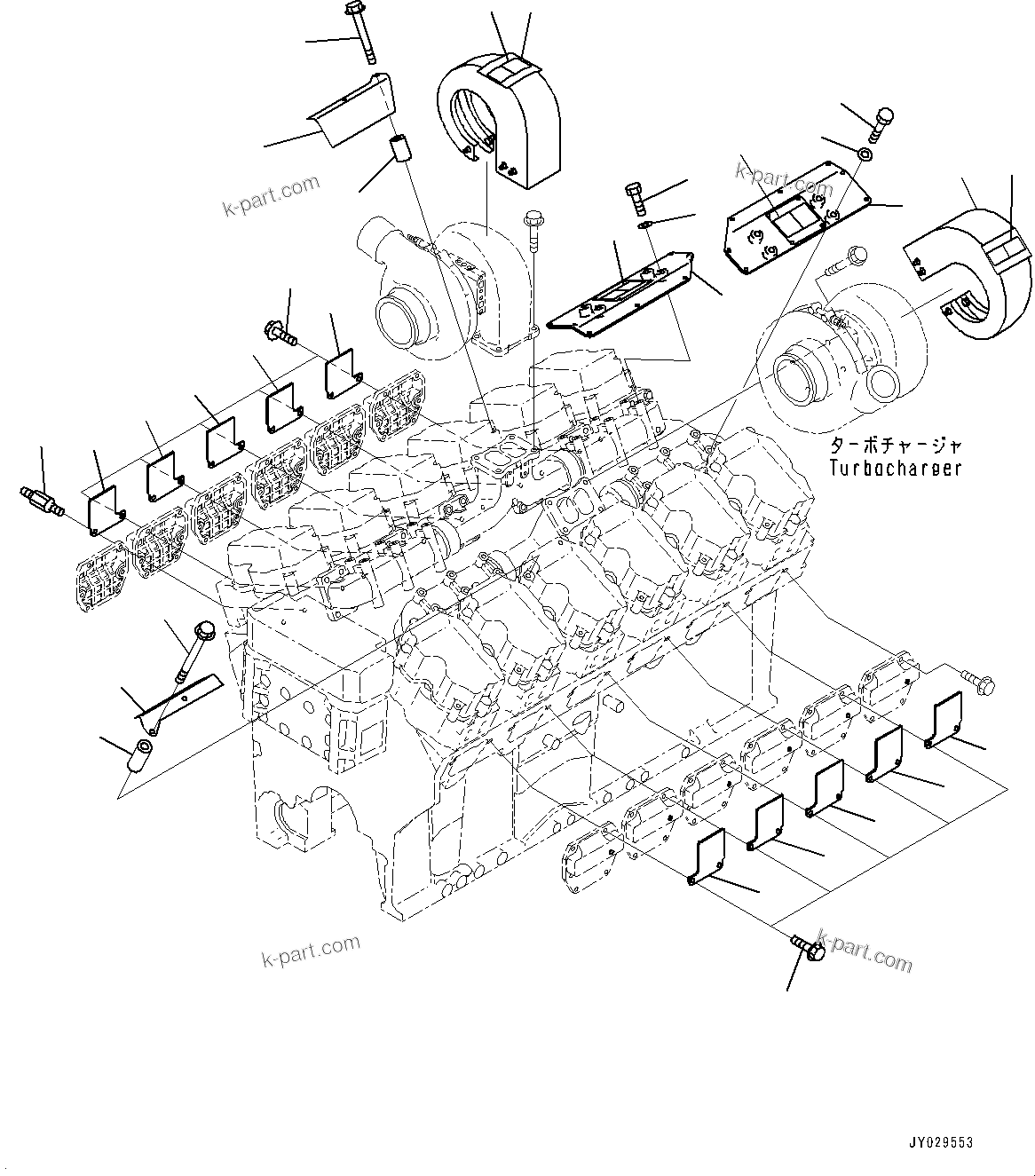 Komatsu parts book diagram for HD785-NI-7 S/N N10561-UP: HEAT SHIELD (1/2)