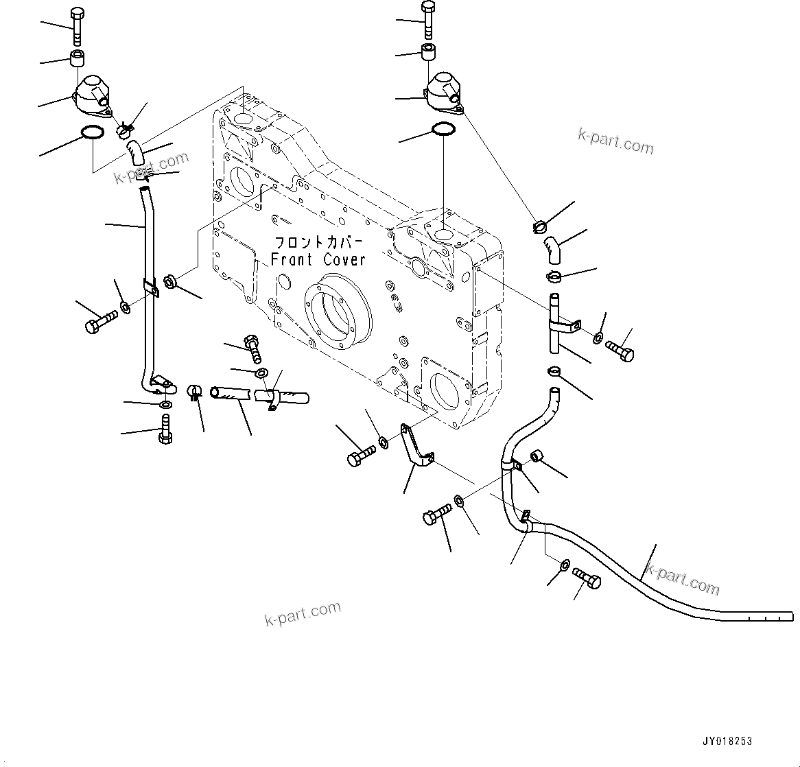 Komatsu parts book diagram for HD785-NI-7 S/N N10561-UP: FRONT GEAR TRAIN CASE (FOR KOWA SAMPLING POINTS) (BREATHER)