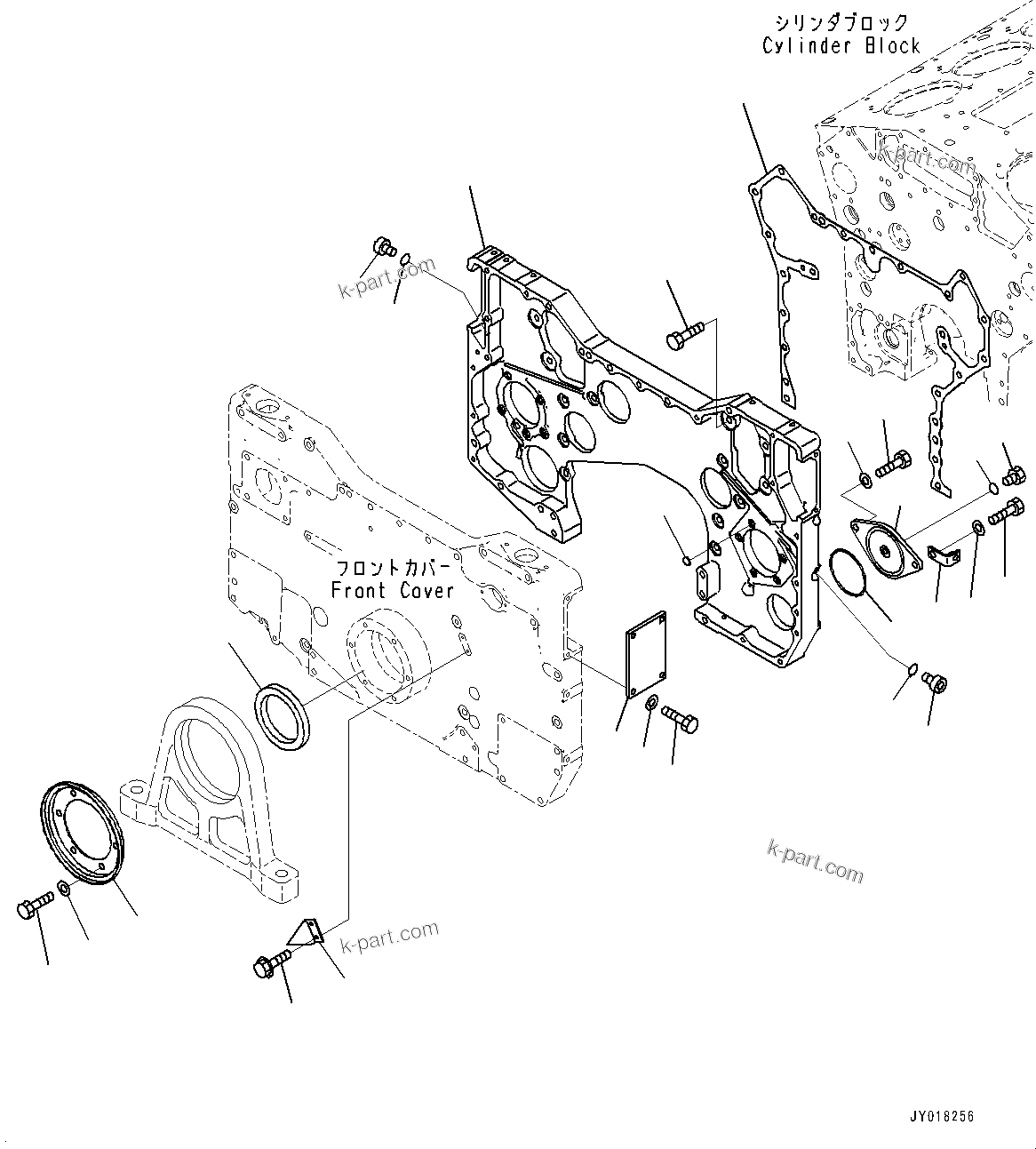 Komatsu parts book diagram for HD785-NI-7 S/N N10561-UP: FRONT GEAR TRAIN CASE (FOR KOWA SAMPLING POINTS) (ACCESSORY PARTS)