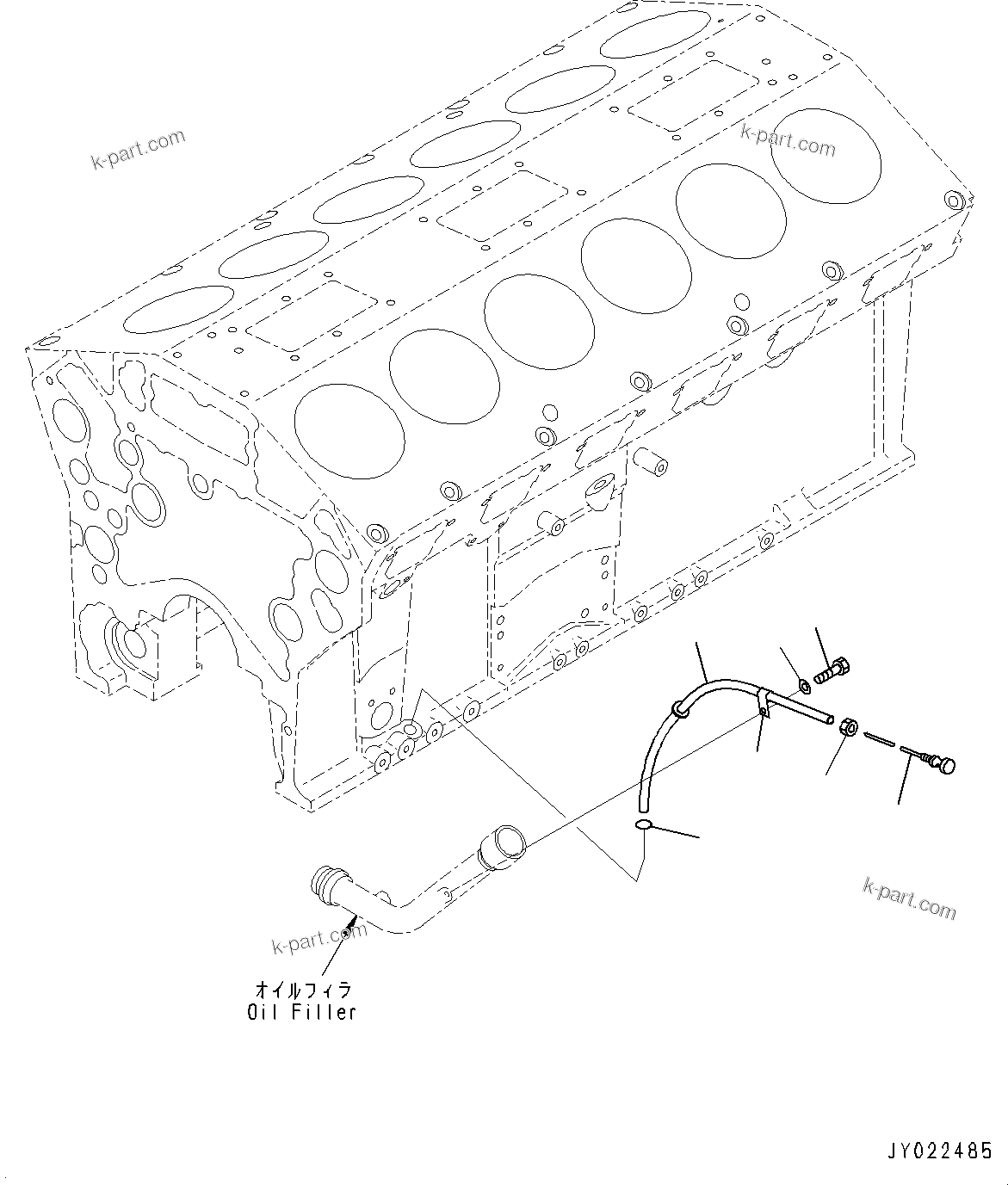 Komatsu parts book diagram for HD785-NI-7 S/N N10561-UP: ENGINE OIL PAN (FOR COLD AREA SPECIFICATION, ENGINE OIL PAN AND COOLANT HEATER, ENGINE PRE-LUBRICATION SYSTEM) (OIL LEVEL GAUGE)