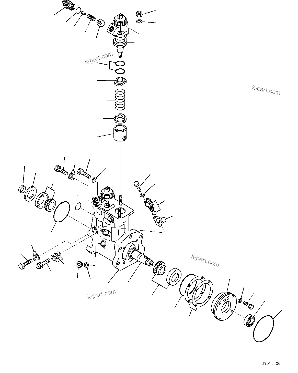 Komatsu parts book diagram for HD785-NI-7 S/N N10561-UP: FUEL SUPPLY PUMP (INNER PARTS, FUEL SUPPLY PUMP, R.H.) (2/2)