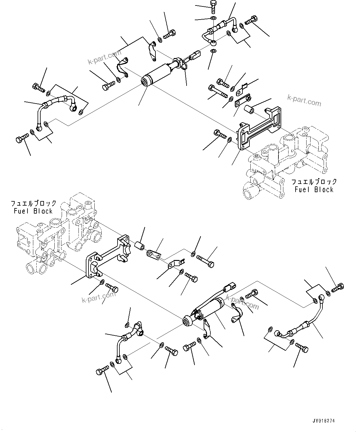 Komatsu parts book diagram for HD785-NI-7 S/N N10561-UP: FUEL PIPING (FOR EXTRA BAD FUEL AND POOR FUEL SPECIFICATION, WATER+DUST, ADDITIONAL FILTER) (PRIMING PUMP)