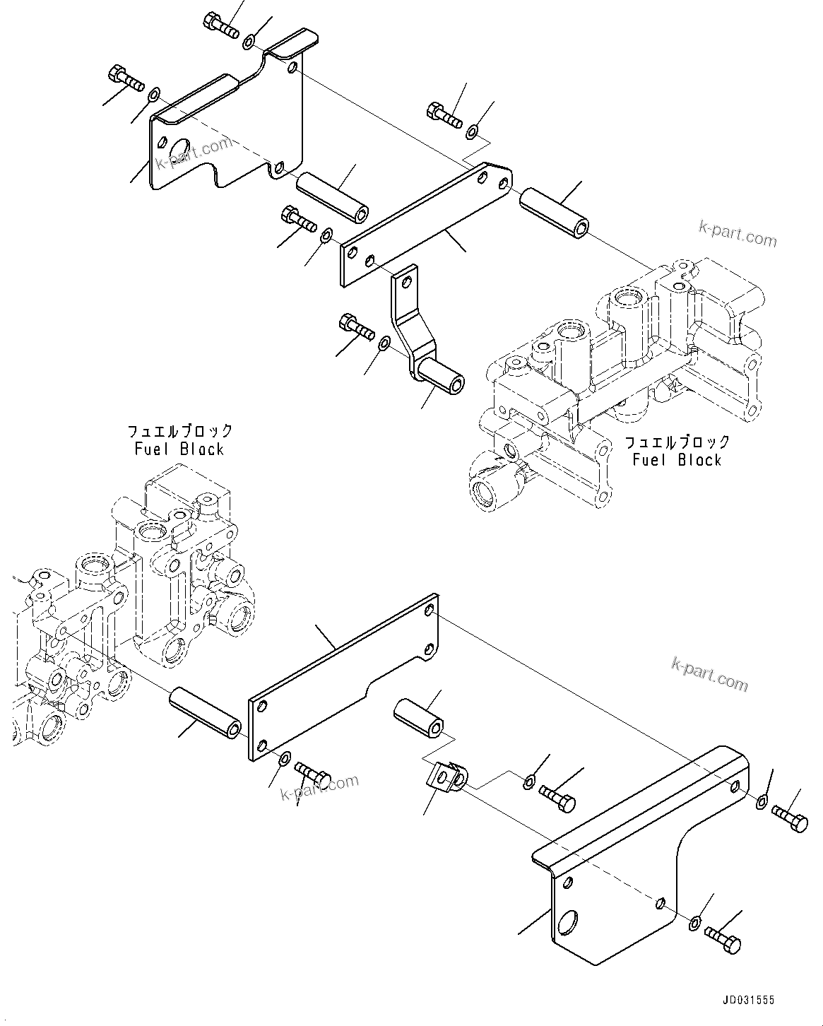 Komatsu parts book diagram for HD785-NI-7 S/N N10561-UP: FUEL PIPING (FOR EXTRA BAD FUEL AND POOR FUEL SPECIFICATION, WATER+DUST, ADDITIONAL FILTER) (FUEL PRIMING PUMP COVER)