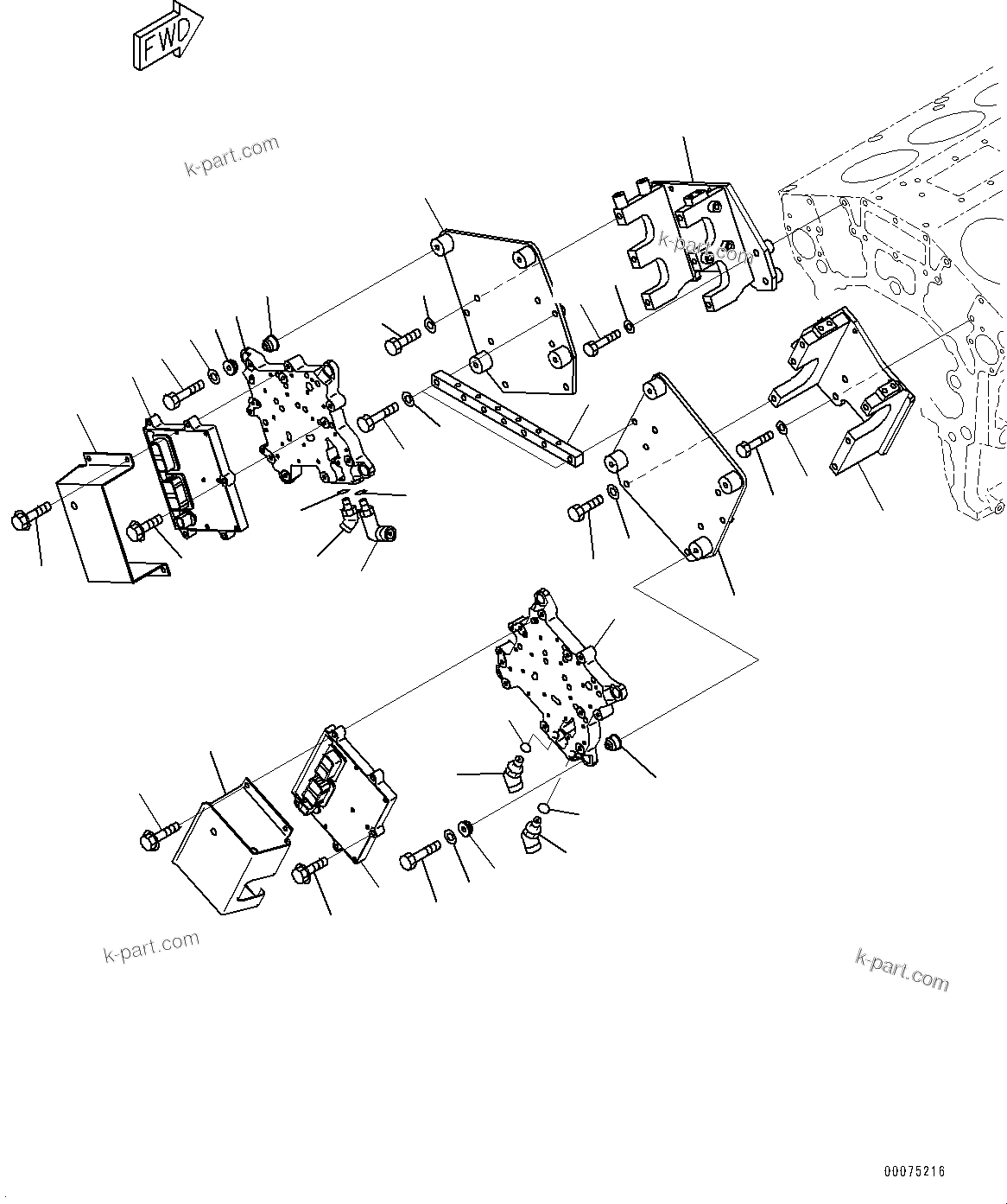 Komatsu parts book diagram for HD785-NI-7 S/N N10561-UP: ENGINE CONTROLLER (FOR BAD FUEL AND POOR FUEL SPECIFICATION, WATER+DUST)
