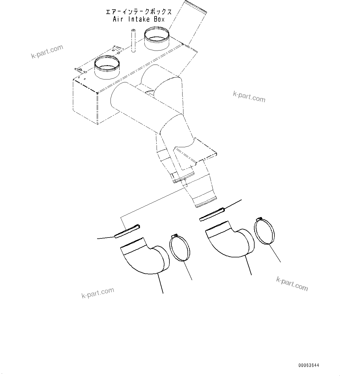 Komatsu parts book diagram for HD785-NI-7 S/N N10561-UP: ENGINE RELATED PARTS (EU SAFETY REGULATION, WITH 2-7.5KW STARTING MOTOR, AIR CONDITIONER, VHMS, PREVENTIVE MAINTENANCE SERVICE C