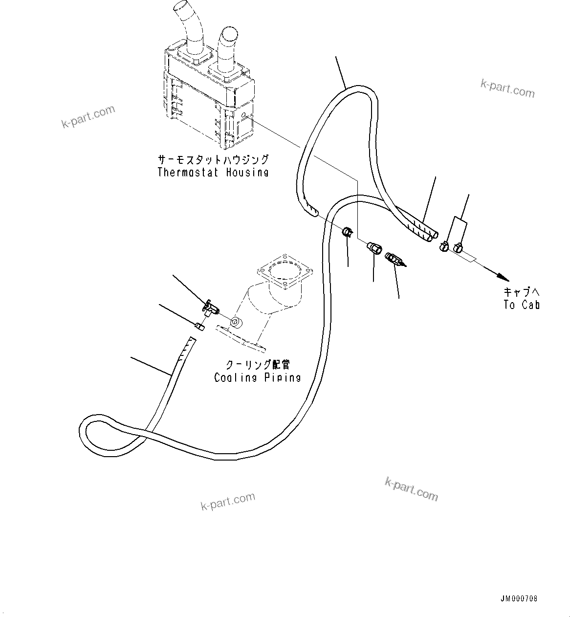 Komatsu parts book diagram for HD785-NI-7 S/N N10561-UP: ENGINE RELATED PARTS (EXTRA BAD FUEL AND POOR FUEL SPECIFICATION, WATER+DUST, ADDITIONAL FILTER, ENGINE EXHAUST BRAKE SYSTEM) (A