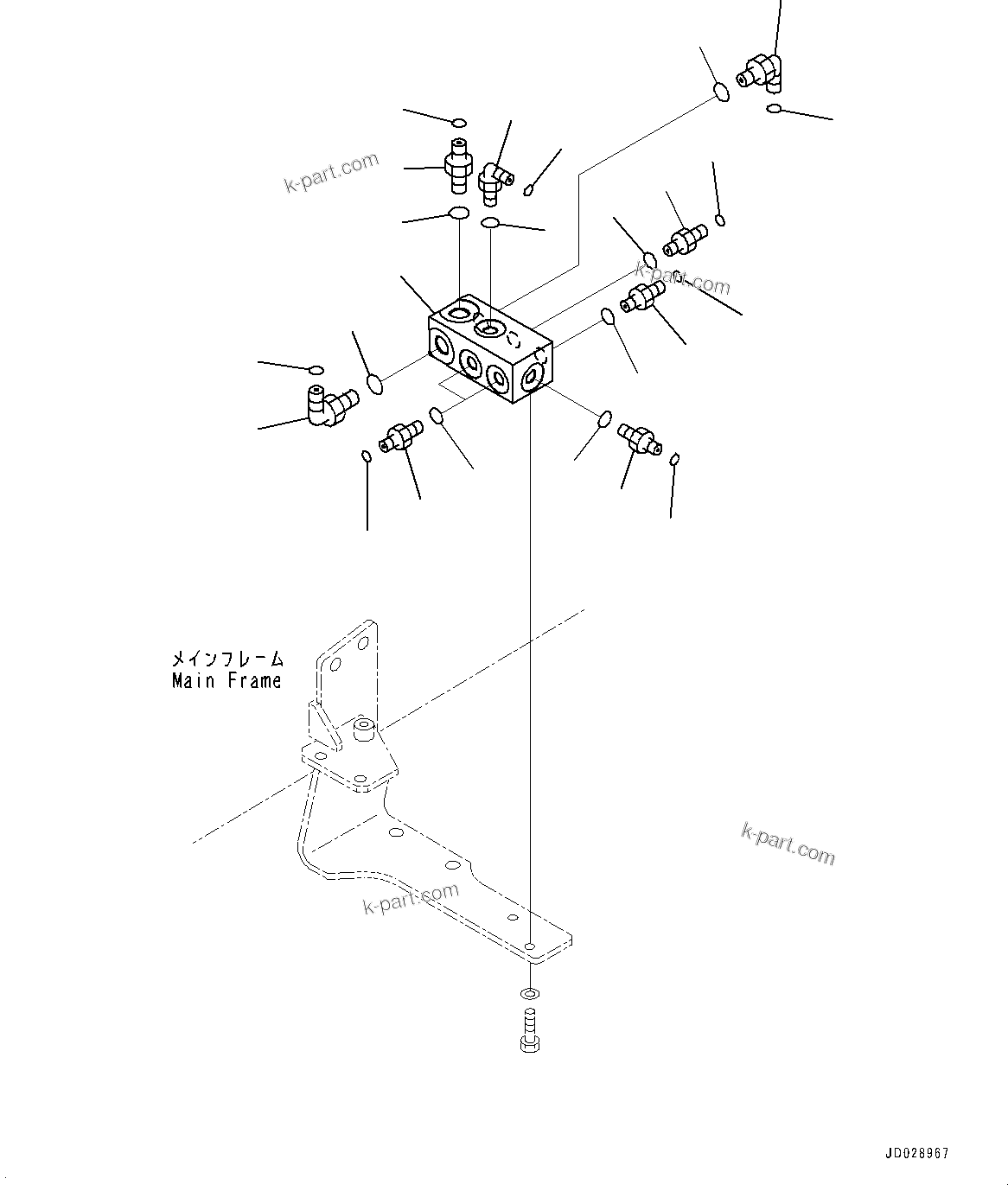 Komatsu parts book diagram for HD785-NI-7 S/N N10561-UP: FUEL PIPING (EXTRA BAD FUEL AND POOR FUEL SPECIFICATION, WATER+DUST, ADDITIONAL FILTER) (BLOCK)