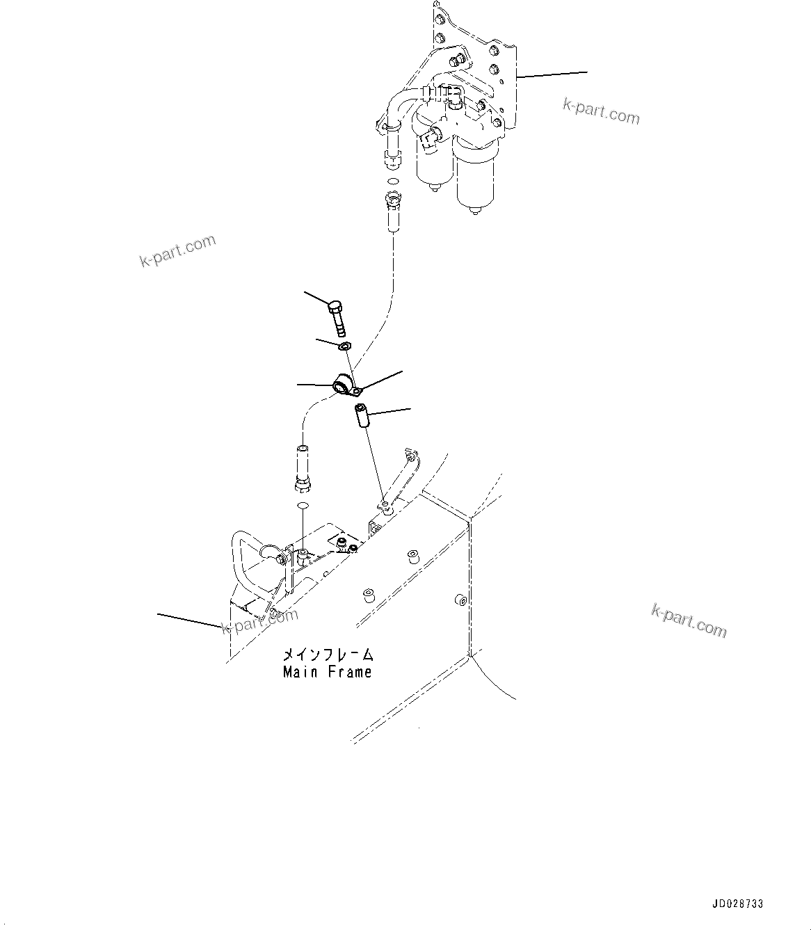 Komatsu parts book diagram for HD785-NI-7 S/N N10561-UP: FUEL PIPING (EXTRA BAD FUEL AND POOR FUEL SPECIFICATION, WATER+DUST, ADDITIONAL FILTER, FUEL QUICK COUPLING, FOR LEFT REFUELING)