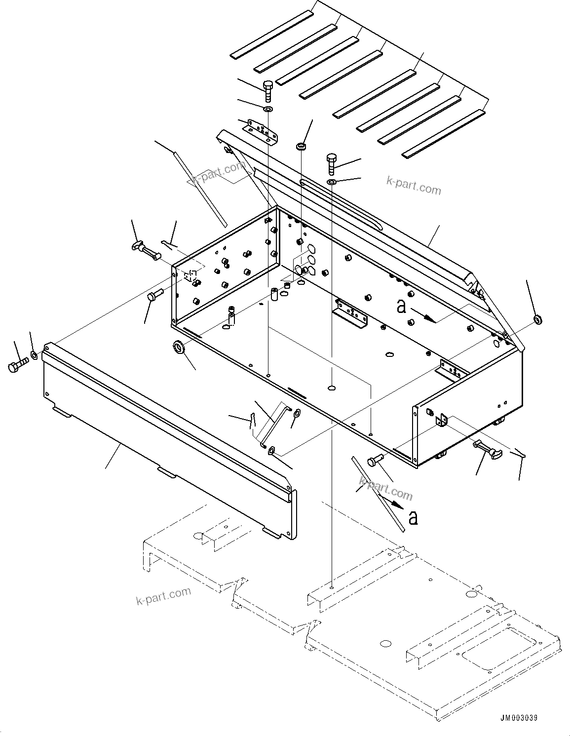 Komatsu parts book diagram for HD785-NI-7 S/N N10561-UP: BATTERY BOX AND REAR HOOD (EXTRA BAD FUEL AND POOR FUEL SPECIFICATION, WATER+DUST, ADDITIONAL FILTER, ANTI-SKID BRAKE SYSTEM (AB