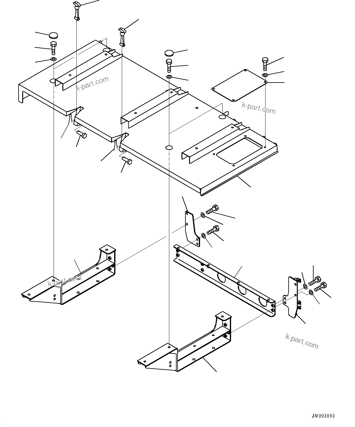 Komatsu parts book diagram for HD785-NI-7 S/N N10561-UP: BATTERY BOX AND REAR HOOD (EXTRA BAD FUEL AND POOR FUEL SPECIFICATION, WATER+DUST, ADDITIONAL FILTER, ANTI-SKID BRAKE SYSTEM (AB