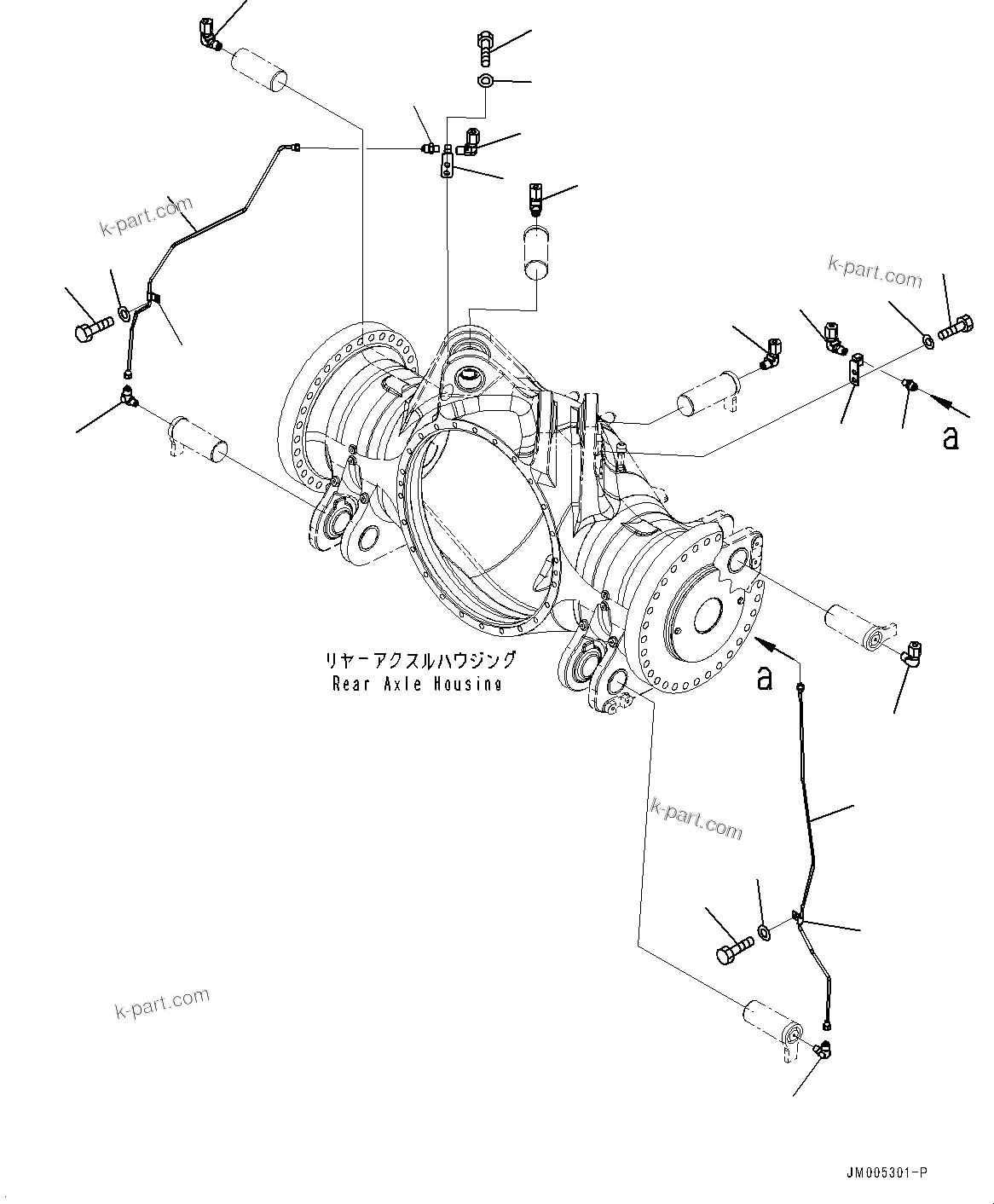 Komatsu parts book diagram for HD785-NI-7 S/N N10561-UP: REAR AXLE (AUTO-GREASING SYSTEM) (LUBRICATION) (3/3)