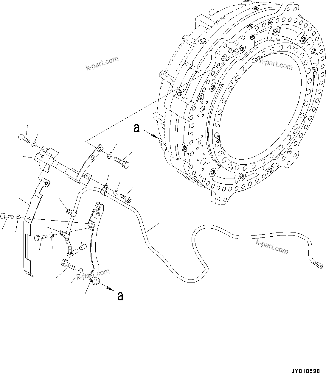 Komatsu parts book diagram for HD785-NI-7 S/N N10561-UP: REAR AXLE (ANTI-SKID BRAKE SYSTEM (ABS)) (FINAL DRIVE, BRAKE, R.H.) (4/4)