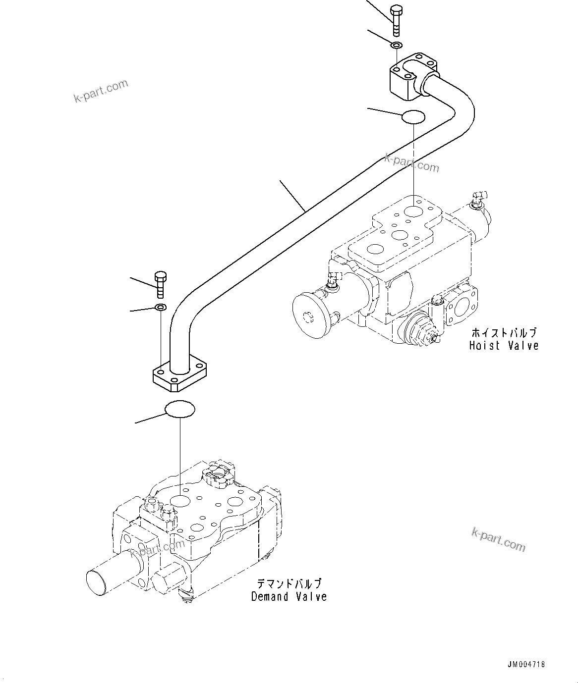 Komatsu parts book diagram for HD785-NI-7 S/N N10561-UP: HYDRAULIC TANK (OIL FILLER CAP LOCK AND COVER LOCK) (DEMAND VALVE TO HOIST VALVE)