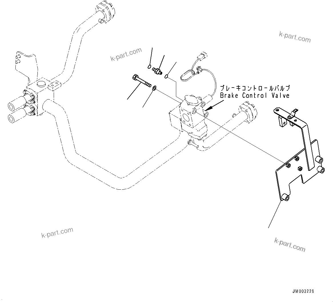 Komatsu parts book diagram for HD785-NI-7 S/N N10561-UP: BRAKE OIL COOLING CONTROL VALVE (BRACKET)