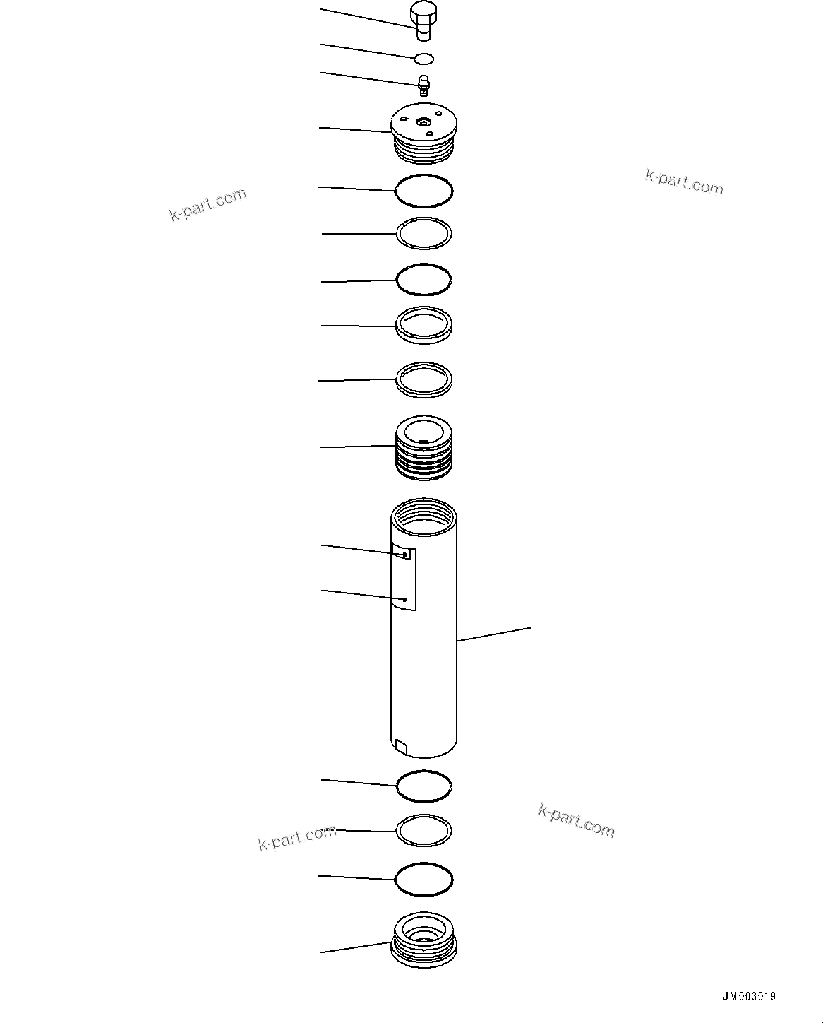 Komatsu parts book diagram for HD785-NI-7 S/N N10561-UP: ACCUMULATOR (ACCUMULATOR, L.H.) (1/2) (#N10561 - N10721)