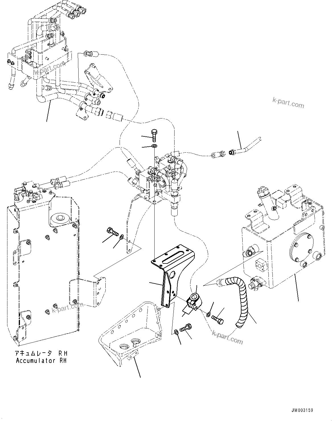 Komatsu parts book diagram for HD785-NI-7 S/N N10561-UP: BRAKE PIPING (AUTO-GREASING SYSTEM) (PROPORTIONAL VALVE PIPING)