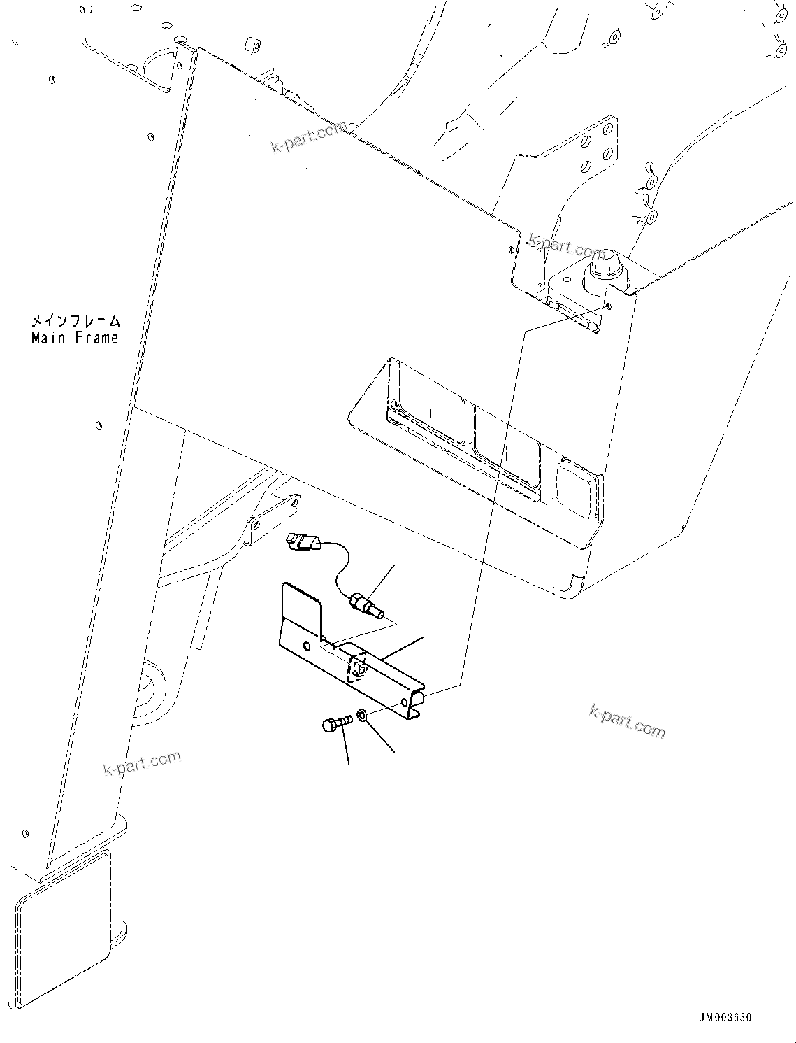 Komatsu parts book diagram for HD785-NI-7 S/N N10561-UP: FRONT SUPPORT (LED HEADLAMP) (VHMS SENSOR)