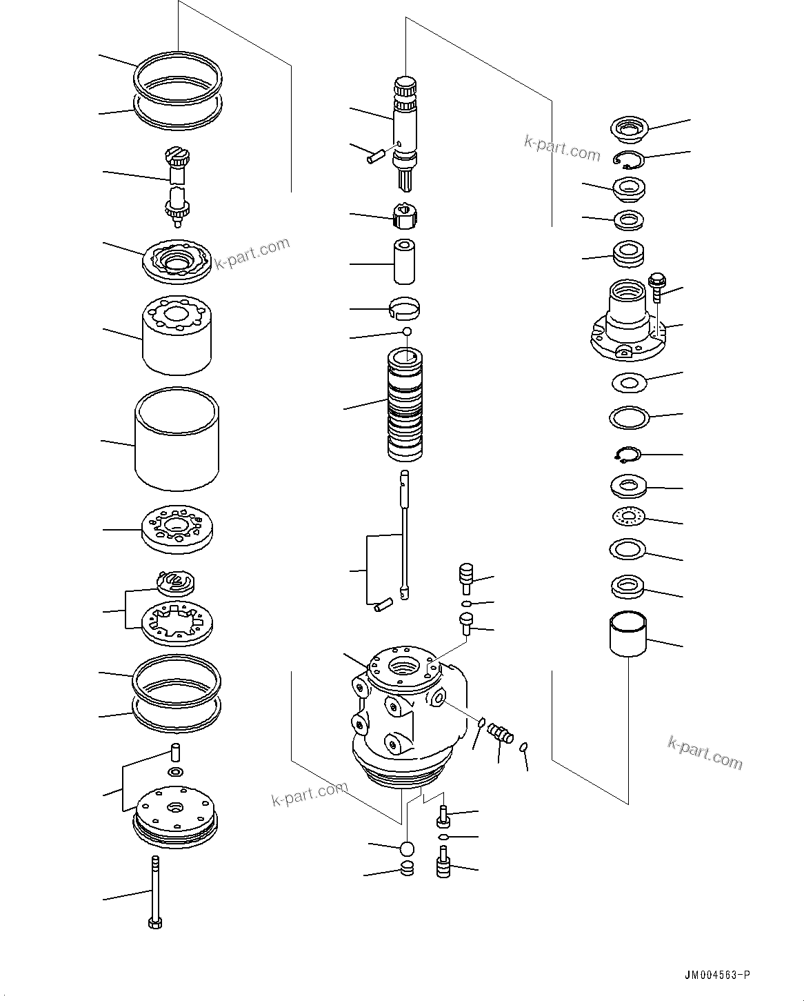 Komatsu parts book diagram for HD785-NI-7 S/N N10561-UP: FRONT SUPPORT (LED HEADLAMP) (STEERING VALVE)