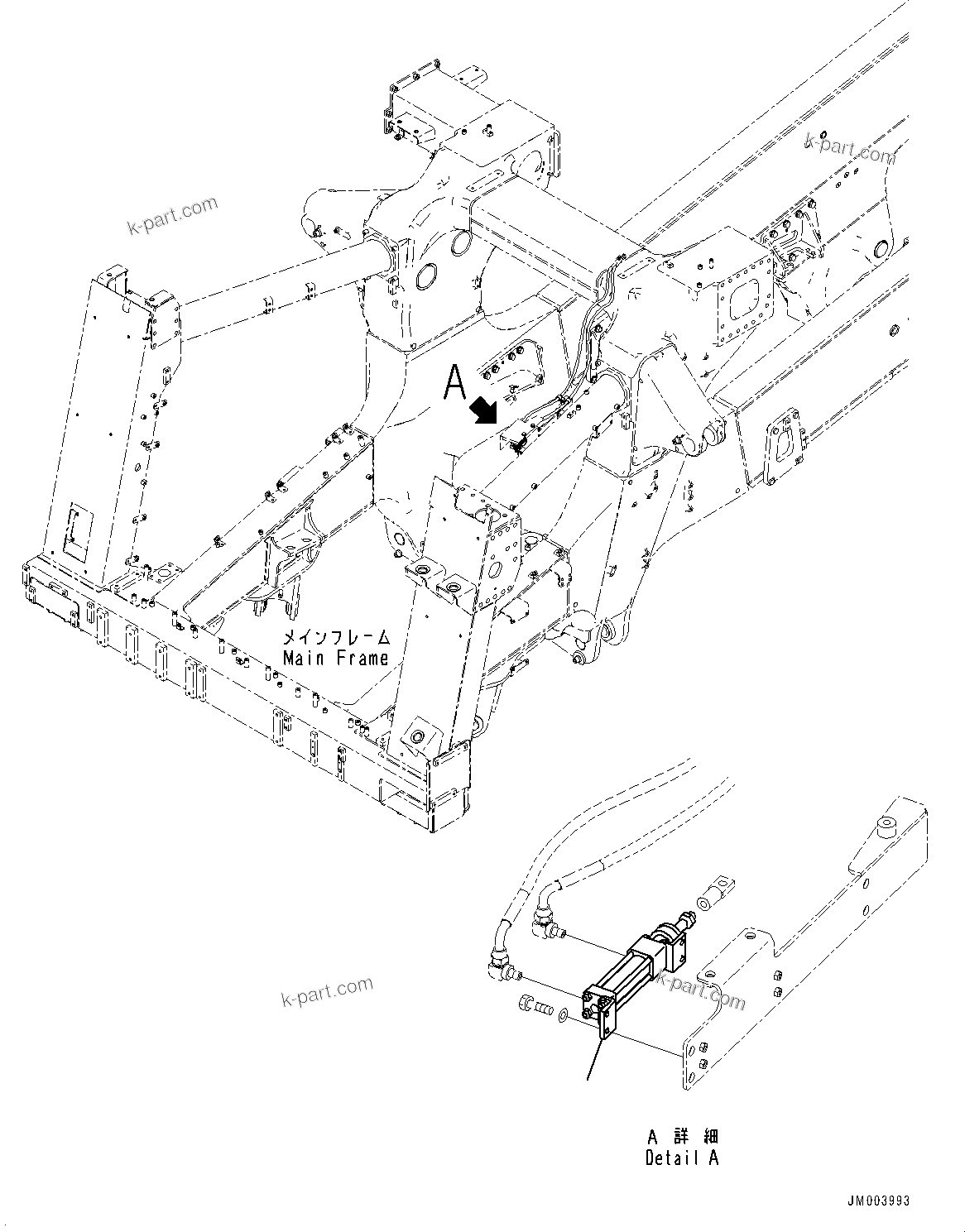Komatsu parts book diagram for HD785-NI-7 S/N N10561-UP: EXHAUST BRAKE (SUSPENSION, HYDRONEUMATIC) (CYLINDER L.H.) (1/3)