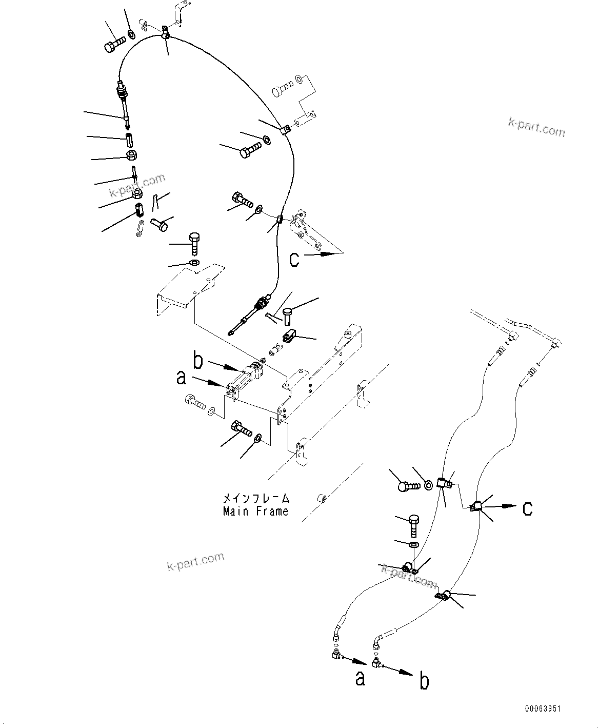Komatsu parts book diagram for HD785-NI-7 S/N N10561-UP: EXHAUST BRAKE (SUSPENSION, HYDRONEUMATIC) (RELATED PARTS) (1/4)