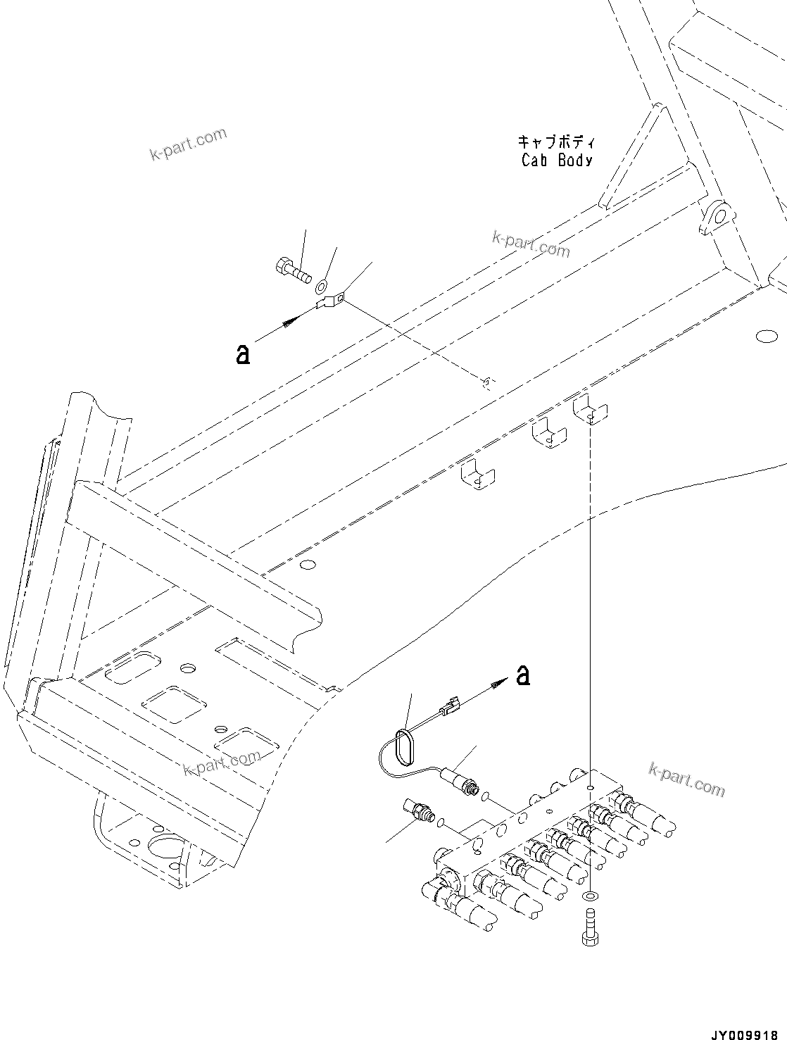 Komatsu parts book diagram for HD785-NI-7 S/N N10561-UP: CAB AND CAB FLOOR GROUP, BRAKE CONTROL SENSOR