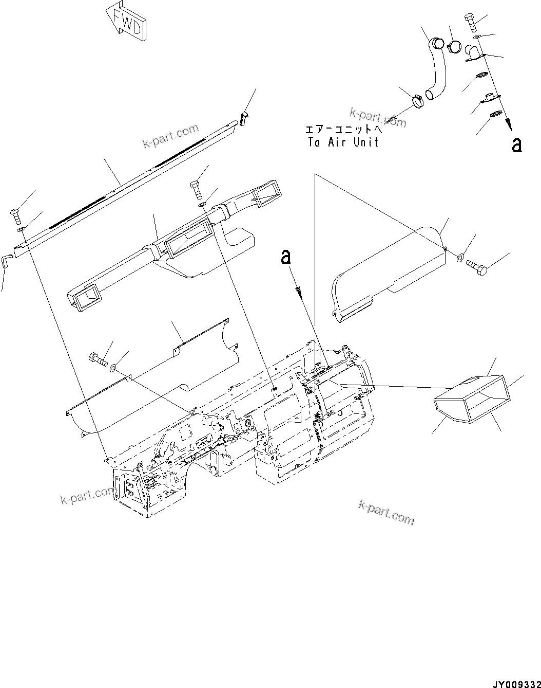 Komatsu parts book diagram for HD785-NI-7 S/N N10561-UP: CAB AND CAB FLOOR GROUP, CAB IN PARTS, AIR DUCT